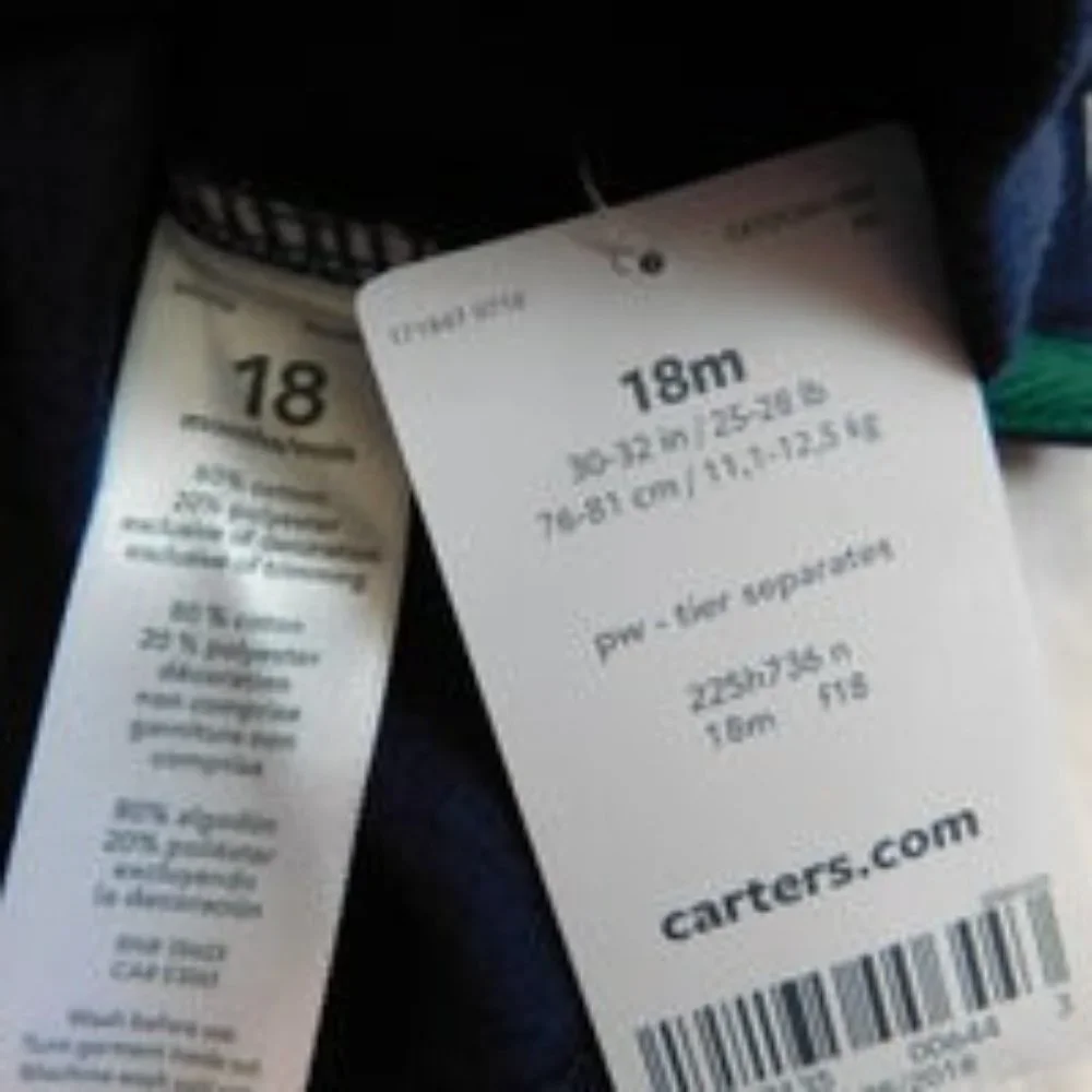 Carter's 3/4 Zip Pullover Shirt Size 18 Months NEW